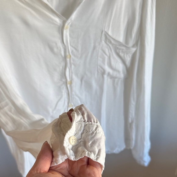 CP Shades White Rayon/Silk Button Down Shirt - Picture 5 of 7